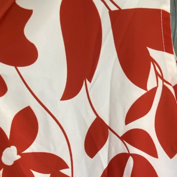 NWOT, Unbranded Women’s Plant print Notch neck Ruffle Hem, size Large - Picture 3 of 4